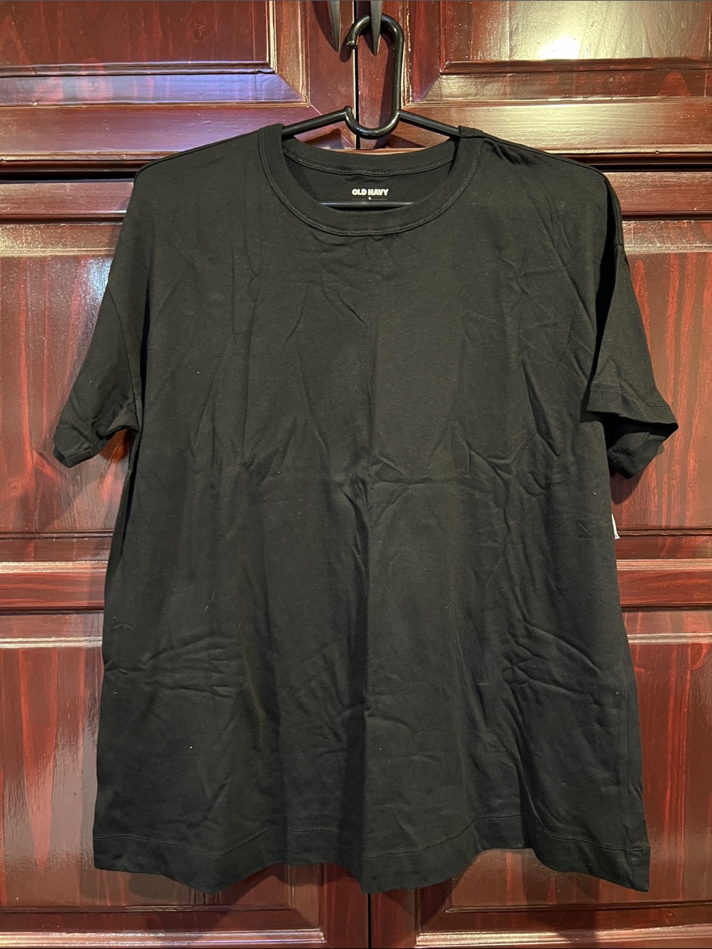 Old Navy Women’s Black Short Sleeve Crew Tee, Size L NWT